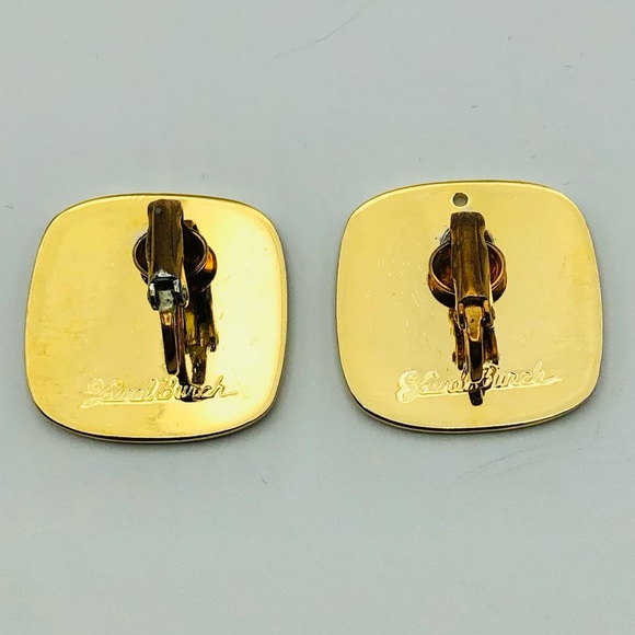 Laurel Burch Lotus Clip-on Earrings Vintage - Picture 3 of 6